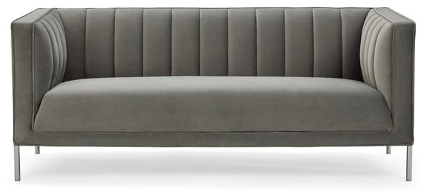 Bellamy Velvet 2 Seater Sofa - Grey Grey