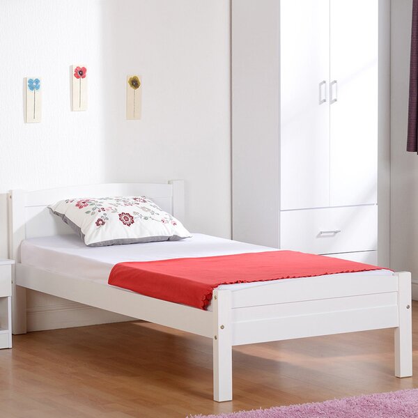 Amber Wooden Bedstead White