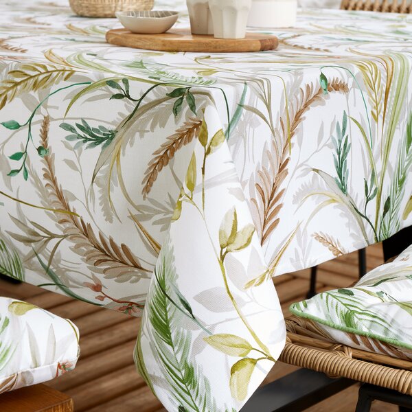 The Royal Horticultural Society Ornamental Grasses 137cm x 229cm Table Cloth Natural