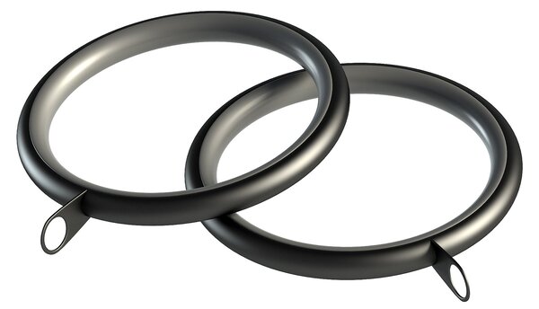 28mm Nikola Lined Rings (Pk 8) Black