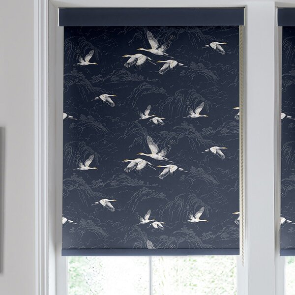 Laura Ashley Animalia Translucent Made To Measure Roller Blind Midnight