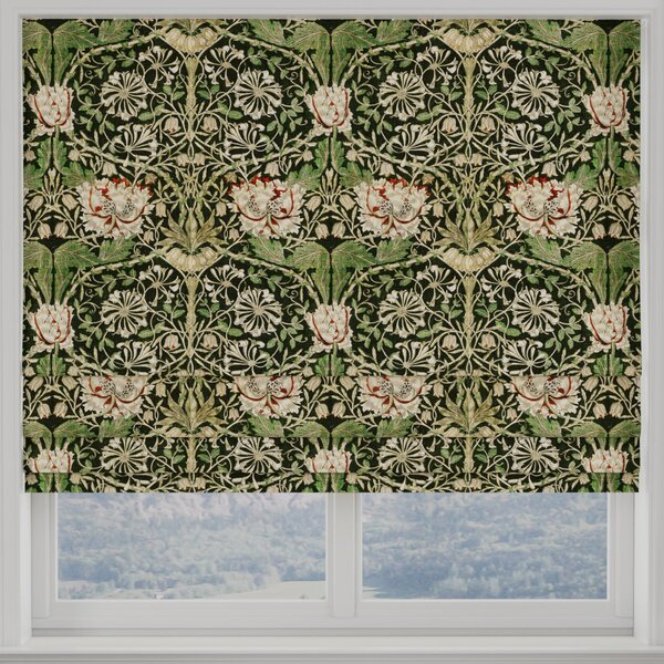 William Morris Honey Suckle Made To Measure Roman Blind Green