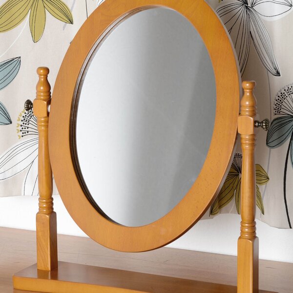 Contessa Natural Dressing Table Mirror Brown