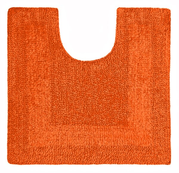 Super Soft Reversible Burnt Orange Pedestal Mat Green