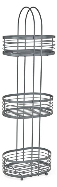 3 Tier Grey Storage Caddy Grey