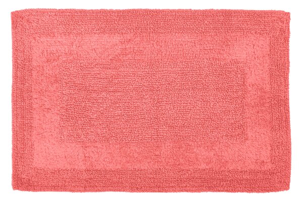 Super Soft Reversible Coral Bath Mat Coral (Red)