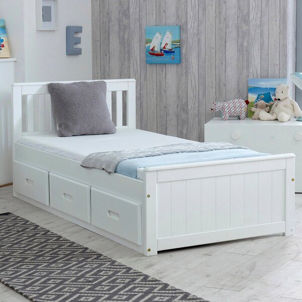 Mission White Storage Bed White