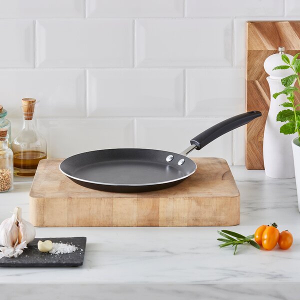 Non-Stick Aluminium Pancake Pan, 24cm Black