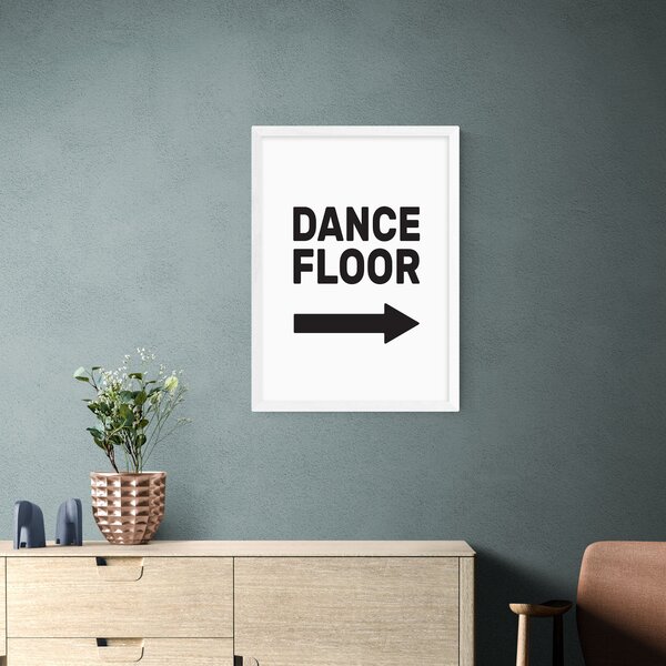 Dancefloor Framed Print Black