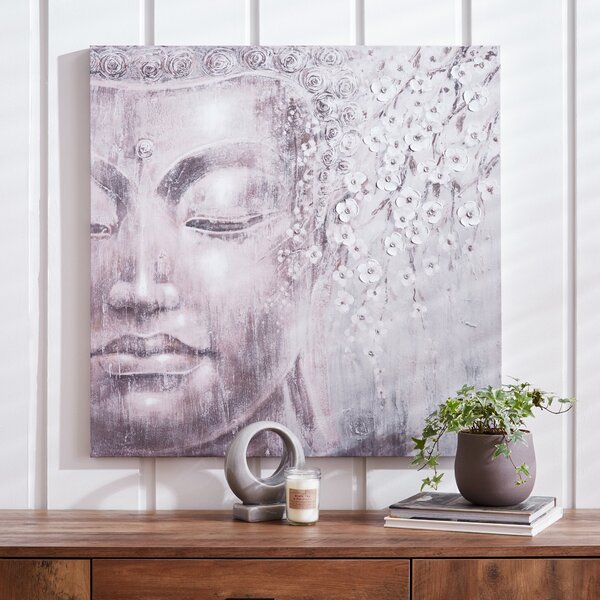 Buddha Canvas Silver