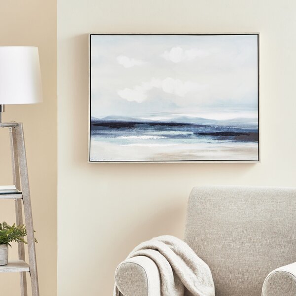 Seascape Boxed Canvas Blue and White