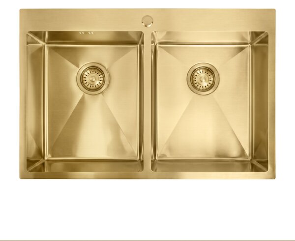 Stainless steel sink Joel BRUSH GOLD