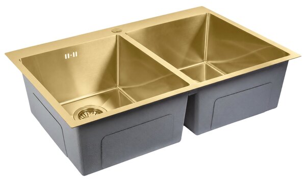 Stainless steel sink Joel BRUSH GOLD