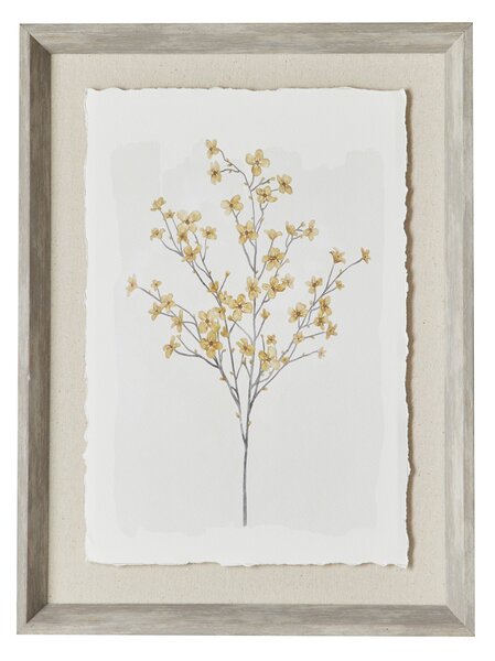 Yellow Flowers Framed Print Yellow and White