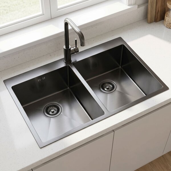 Stainless steel sink Rea Joel Black