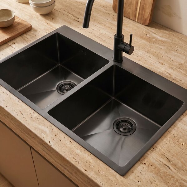 Stainless steel sink Rea Joel Black