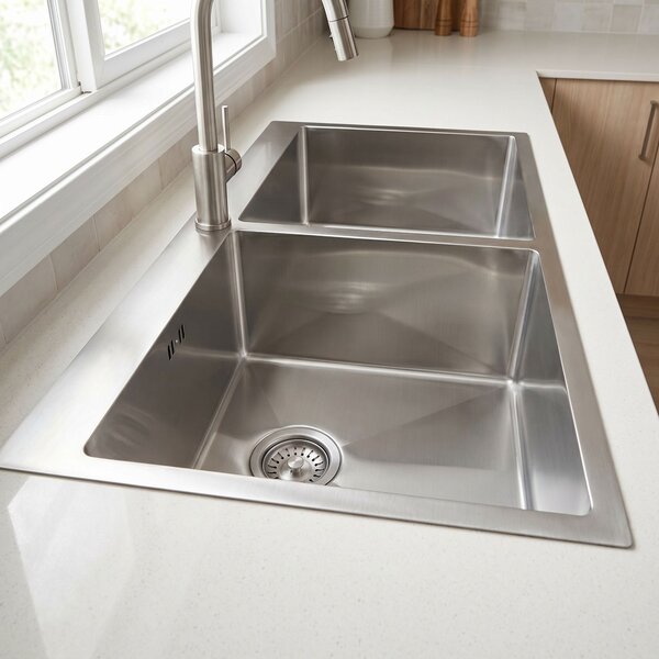 Stainless steel sink REA Joel BRUSH STEEL