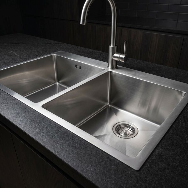 Stainless steel sink REA Joel BRUSH STEEL