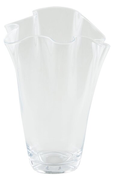 Large Glass Handkerchief Vase Clear