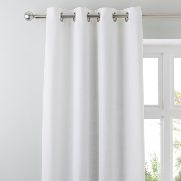 Vermont White Eyelet Curtains White