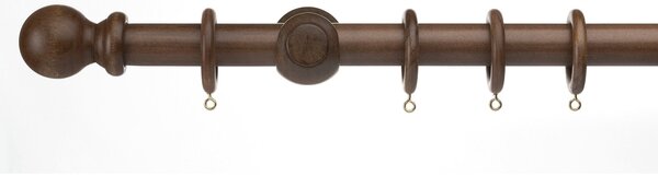 Universal Wooden Curtain Pole Dia. 35mm Walnut (Brown)