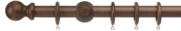 Universal Wooden Curtain Pole Dia. 35mm Walnut (Brown)