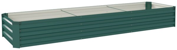 Outsunny 60 x 240cm Galvanised Steel Planter, with Open Bottom