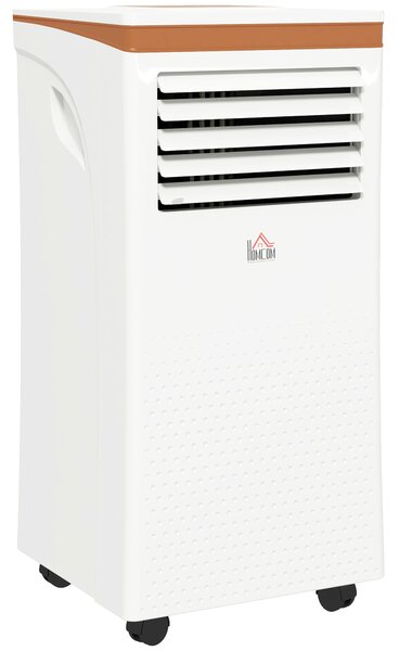 HOMCOM 7000 BTU 4-In-1 Compact Portable Mobile Air Conditioner Unit Cooling Dehumidifying Ventilating w/ Fan Remote LED Display Aosom UK