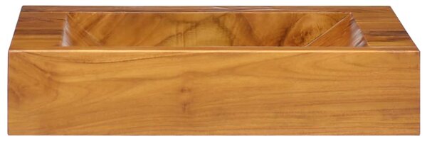 Basin Solid Teak Wood 50x35x10 cm