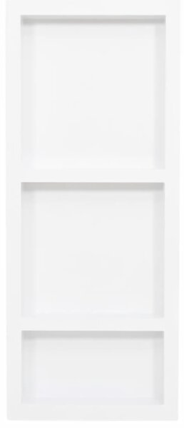 Shower Niche with 3 Compartments Matt White 41x99x9 cm