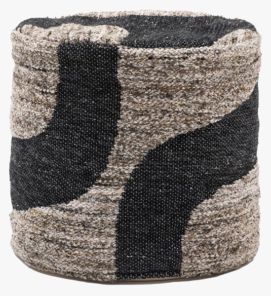 Alma Graphic Drum Pouffe