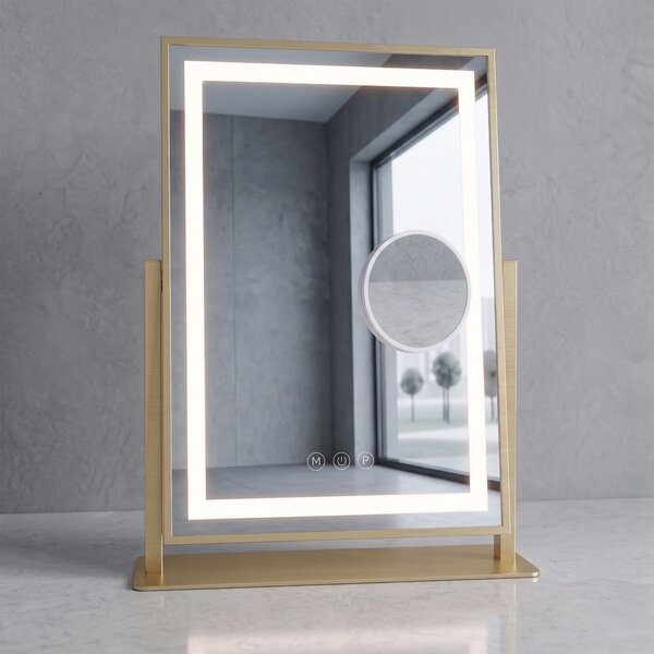 Mirror LED LUMI L.Gold 30x40cm