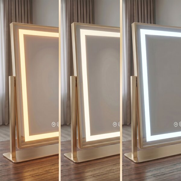 Mirror LED LUMI L.Gold 30x40cm