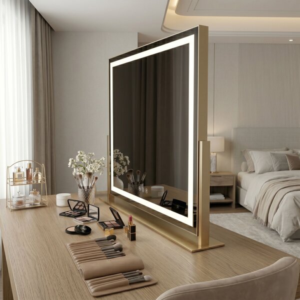 Mirror LED STUDIO L.Gold 58x45