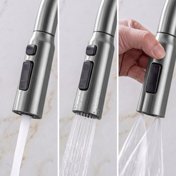 Multifunctional 10-in-1 steel sink REA Alonzo Brush Nickel