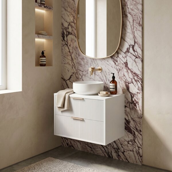 Bathroom vanity cabinet Rea Mono 60cm White