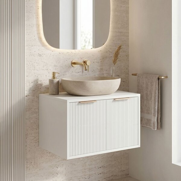 Bathroom vanity cabinet Rea Core 60cm White