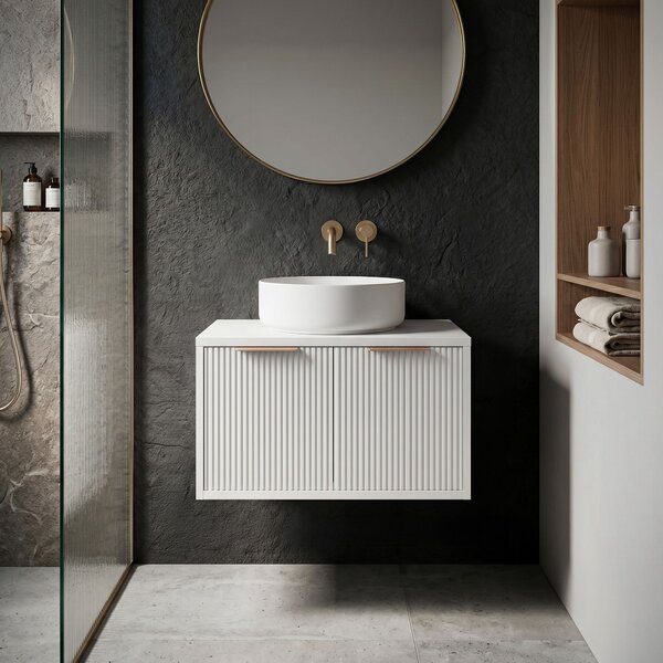 Bathroom vanity cabinet Rea Core 60cm White