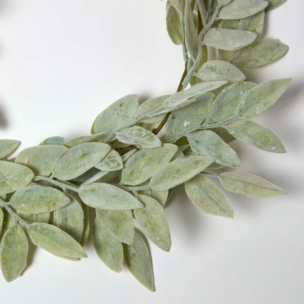 Homescapes Artificial Green Frosted Sage Leaf Garland