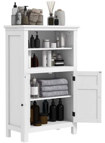 HOMCOM Multi-Storage Modern Bathroom Cabinet - White Aosom UK