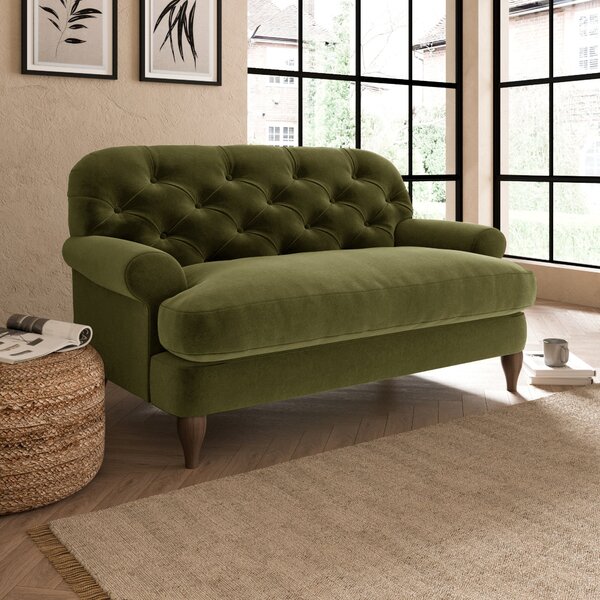 Canterbury Luxury Velvet Snuggle Chair Luxury Velvet Olive