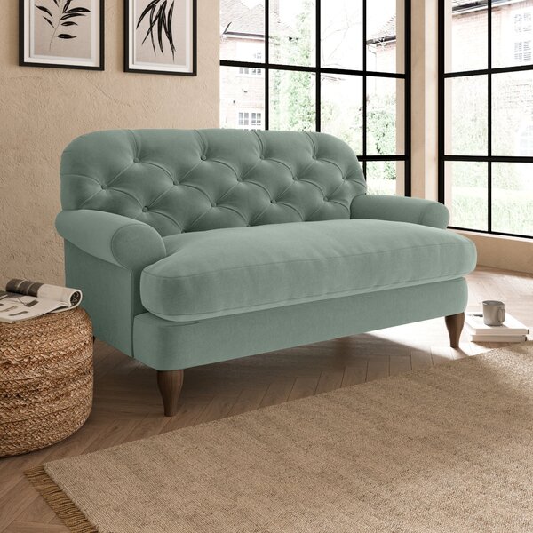 Canterbury Luxury Velvet Snuggle Chair Green