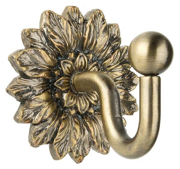 Leaf Curtain Hooks Antique Brass