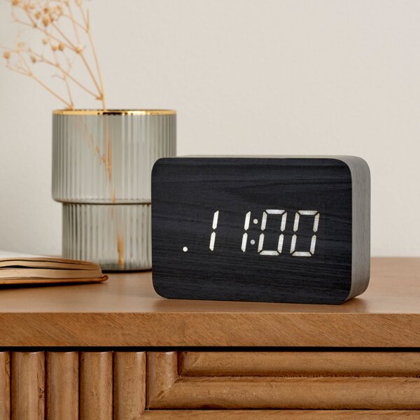 Modern LED Alarm Clock Black