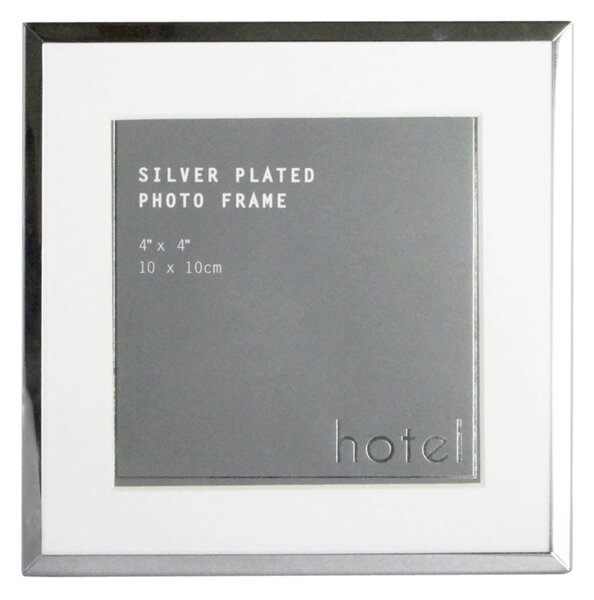 Hotel Silver 4x4 Photo Frame Silver