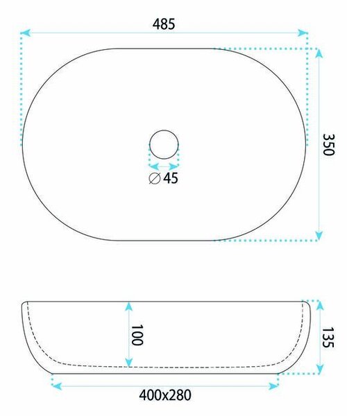 Countertop Basin Rea Veronica Mat