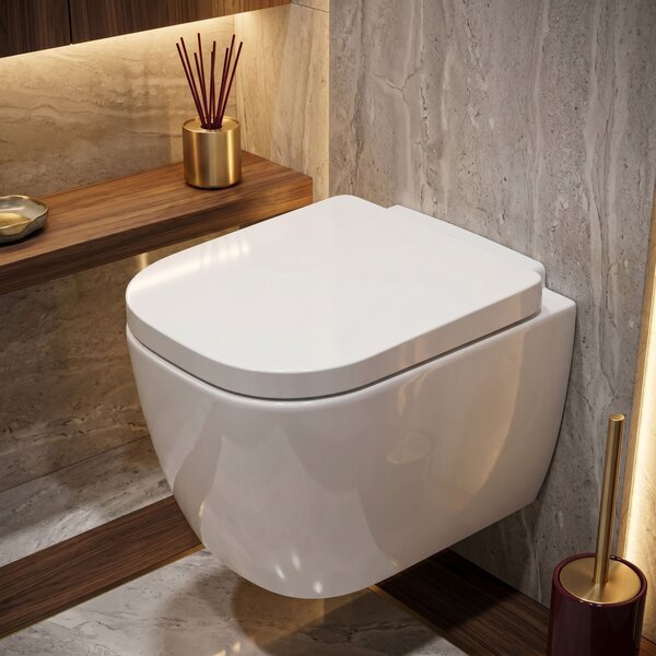 Wall-hung toilet bowl Rea Cubik Mini Tornado