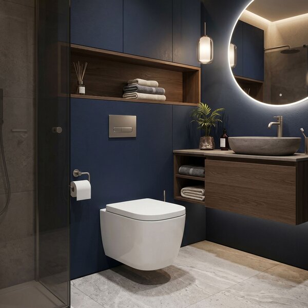 Wall-hung toilet bowl Rea Cubik Mini Tornado