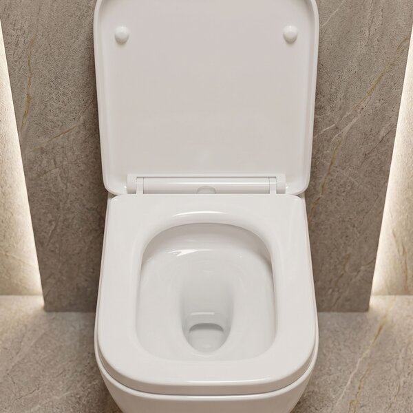 Wall-hung toilet bowl Rea Cubik Mini Tornado