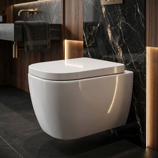Wall-hung toilet bowl Rea Cubik Mini Tornado